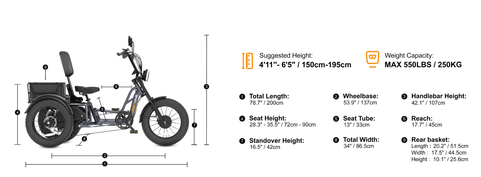 Meet One Tour Dual Motor Dual Battery Electric Trike