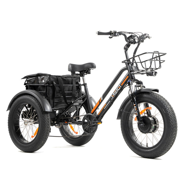 750 Watts BAFANG Tricycle (Black / White) MG1703 ZEUS