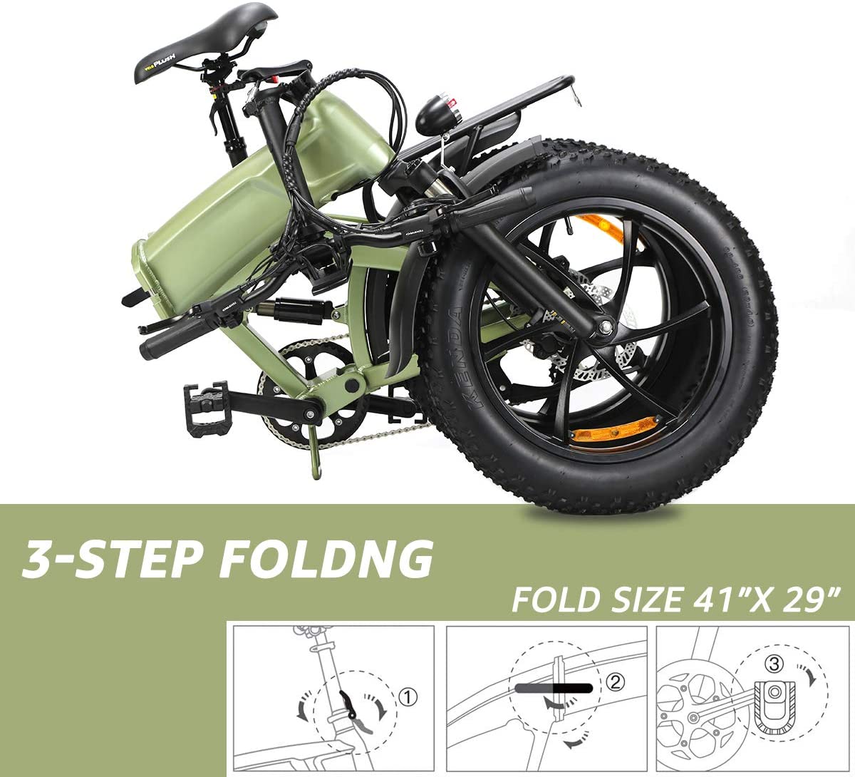750 Watts Folding (Gray / Green) X750S